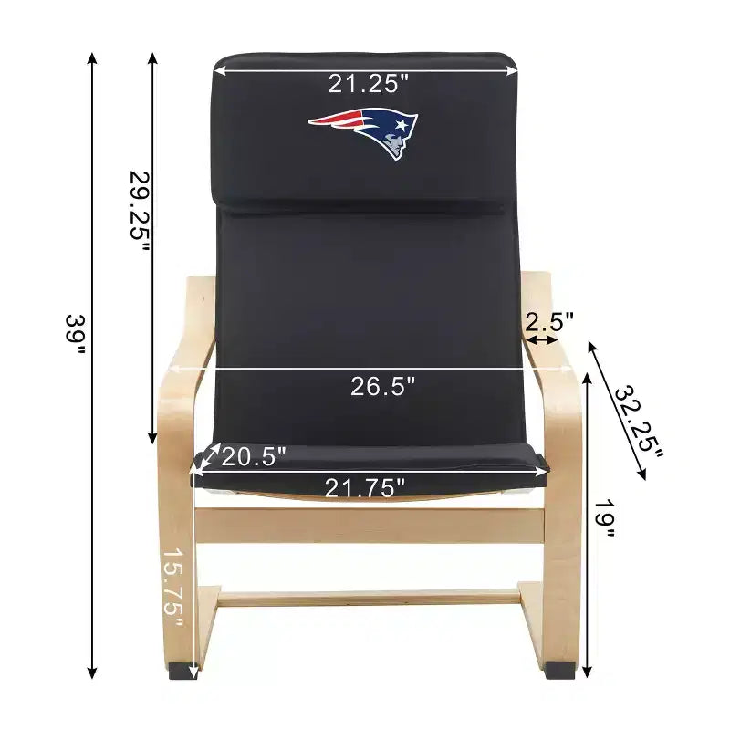 NFL New England Patriots Bentwood Accent Chair