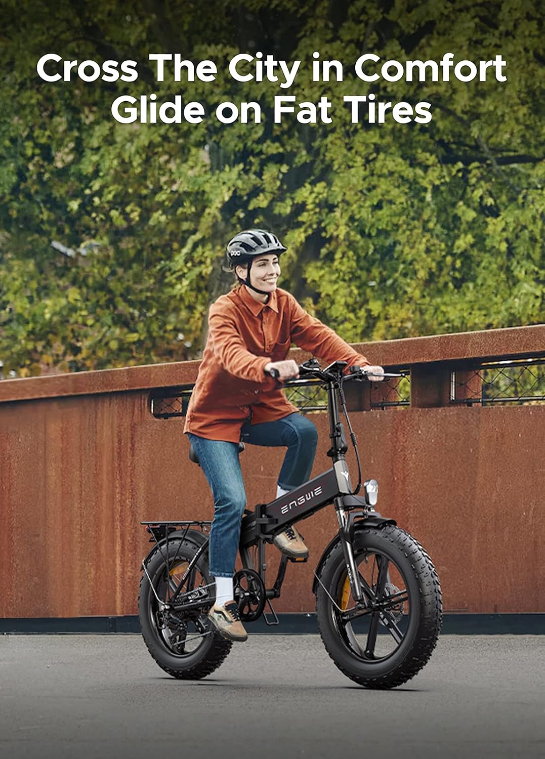ENGWE EP-2 Pro Vélo électrique Pliable 20 ¡Á 4.0 Fat Bike Electrique 7 Vitesses avec Batterie Amovible 48V 13Ah Autonomie 120km Tout-Terrain & VTT & Plage & Neige
