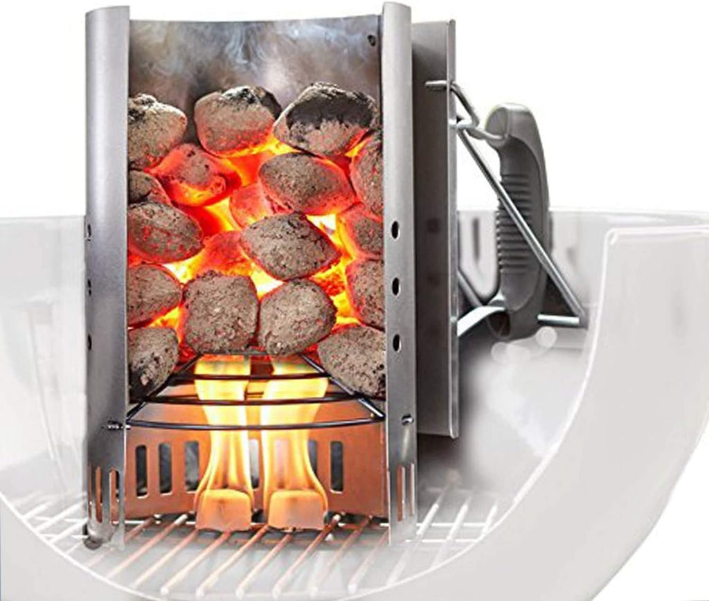 Weber Classic Kettle barbecue au charbon de bois, surface de cuisson ? 57cm, barbecue avec couvercle et cuve en acier emaillé, thermomètre intégré au couvercle, trépied et roues - Noir (1341504)