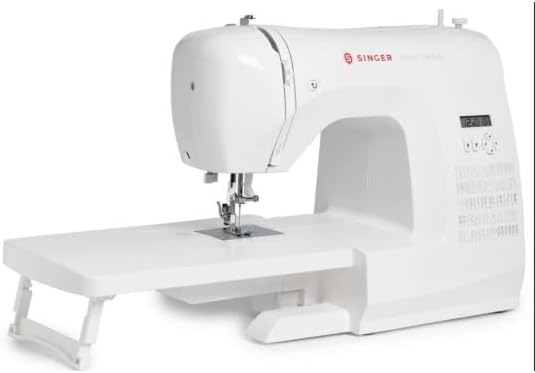 Singer Haute Couture F527C Machine à coudre électronique Professionnelle, 80 points, utilitaires, élastiques, décoratifs, Facile pour Débutants Electrique Portable, Maison