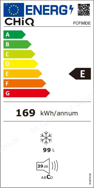Congélateur coffre CHiQ 142L, 63,5 x 55,6 x 83,5cm, Congélateur Inverter, Affichage de la température extérieure, Mode de congélation rapide -32°C, Grille métallique,Faible bruit