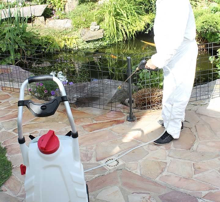 PHOENIX - Pulvérisateur électrique Pro Sprayer III 30L Option Rin?age – Pulvérisateur électrique Toiture Longue Portée à Batterie Rechargeable, Débit 240 L/H, Tuyau 8m - 2 Batteries