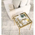 Rosalia Butterfly Side Table - FOX2594A - Gold/Clear - Safavieh Couture