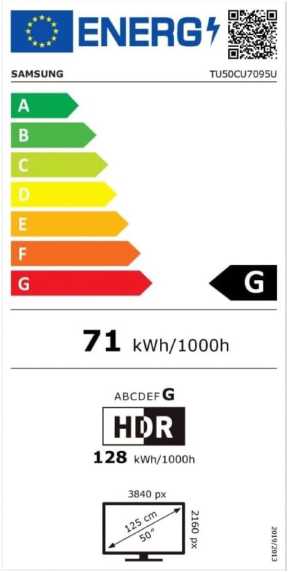 Samsung Téléviseur TU55CU7095 55 (55 Pouces), Crystal UHD 4K, Smart TV, 2023