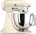 KitchenAid Robot Patissier I Artisan I Robot cuisine multifonctions à tête inclinable I Avec 4 accessoires I Bol de 4,8L | Crème